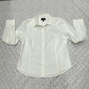 J. Crew - Winter White Long Sleeve Button Down Blouse